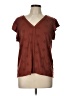 Como Blu Brown Short Sleeve Blouse Size L - photo 1