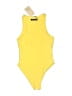 Shein Solid Yellow One Piece Swimsuit Size 2 - photo 1