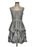 Freeway 100% Polyester Metallic Solid Gray Cocktail Dress Size S - photo 1