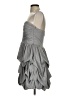 Freeway 100% Polyester Metallic Solid Gray Cocktail Dress Size S - photo 5