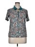 MICHAEL Michael Kors Paisley Teal Short Sleeve Blouse Size XL - photo 1