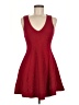 Forever 21 Solid Red Casual Dress Size M - photo 1