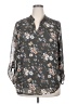Papermoon Floral Gray 3/4 Sleeve Blouse Size 2X - photo 1
