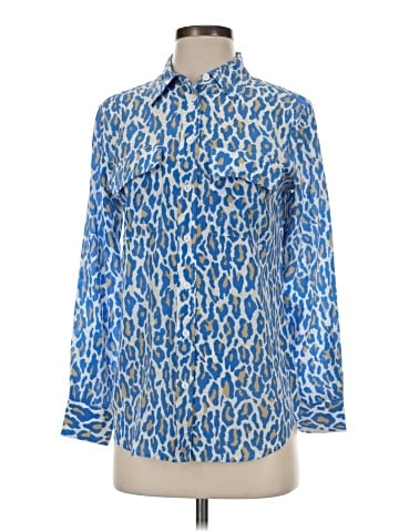 Equipment Long Sleeve Silk Top (view 1)