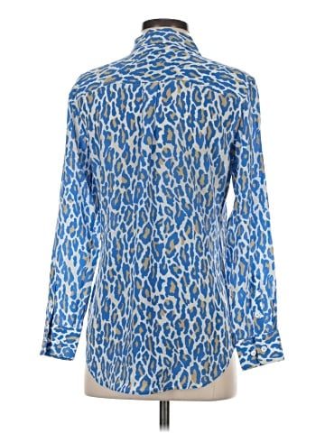 Equipment Long Sleeve Silk Top (view 2)