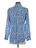 Equipment 100% Silk Animal Print Blue Long Sleeve Silk Top Size XS - photo 2