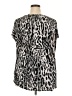 rise Animal Print Silver Short Sleeve Blouse Size 3X - photo 2