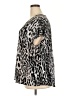rise Animal Print Silver Short Sleeve Blouse Size 3X - photo 5