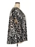 rise Animal Print Silver Short Sleeve Blouse Size 3X - photo 4