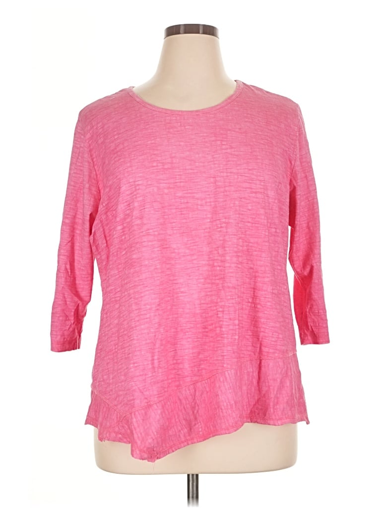 Pre-owned Lulu-b 3/4 Sleeve T-shirt In Pink