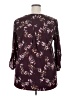 Beacon Floral Burgundy 3/4 Sleeve Blouse Size 2X - photo 2