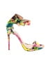 Steve Madden Floral Yellow Pink Sandals Size 8 1/2 - photo 1