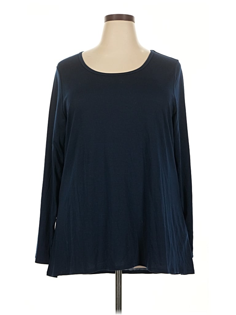 Pre-owned Lularoe 3/4 Sleeve T-shirt In Blue
