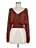 Gap 100% Polyester Brown Long Sleeve Blouse Size M - photo 1