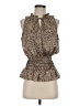 Current Air 100% Polyester Brown Sleeveless Blouse Size S - photo 1