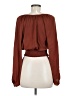 Gap 100% Polyester Brown Long Sleeve Blouse Size M - photo 2