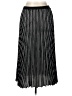 Max Studio 100% Polyester Stripes Black Silver Casual Skirt Size L - photo 2