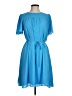 Ann Taylor 100% Polyester Solid Blue Casual Dress Size M - photo 1