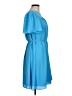 Ann Taylor 100% Polyester Solid Blue Casual Dress Size M - photo 4