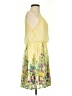 Esley 100% Polyester Tropical Yellow Casual Dress Size S - photo 4