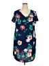 Apt. 9 Floral Blue Casual Dress Size XXL - photo 1