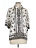 Max Studio Paisley Ivory Short Sleeve Blouse Size L - photo 1