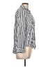 Alexander Jordan 100% Rayon Stripes Silver Long Sleeve Button-Down Shirt Size L - photo 4