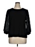 CeCe Black 3/4 Sleeve T-Shirt Size XL - photo 1