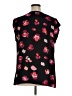 CAbi 100% Polyester Hearts Black Short Sleeve Blouse Size XL - photo 2