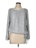 MSK Metallic Silver Long Sleeve Blouse Size L - photo 1
