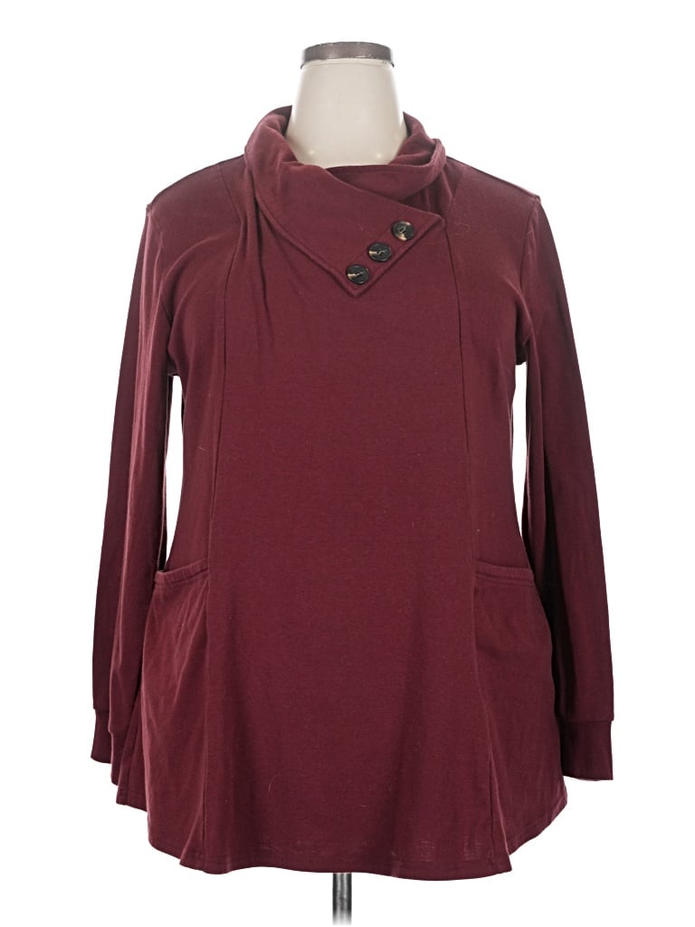 Pre-owned Assorted Brands Pullover Sweater In Burgundy