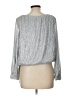 MSK Metallic Silver Long Sleeve Blouse Size L - photo 2