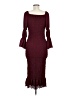 Shein 100% Polyester Burgundy Cocktail Dress Size 6 - photo 2