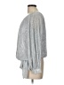 MSK Metallic Silver Long Sleeve Blouse Size L - photo 5