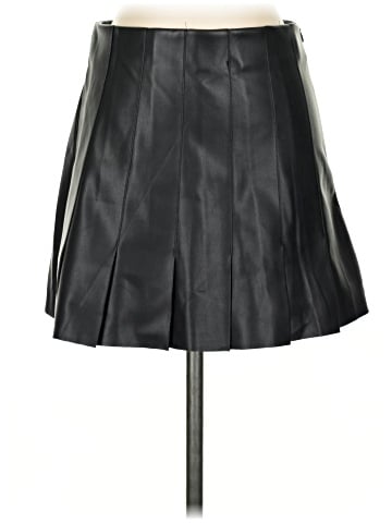 Zara Faux Leather Skirt (view 1)
