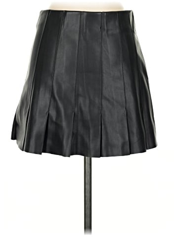 Zara Faux Leather Skirt (view 2)