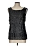 Connected Apparel Silver Sleeveless Blouse Size 12 - photo 1