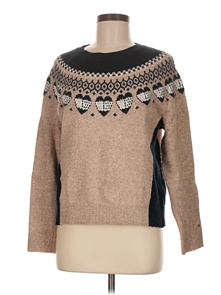 Pre-owned Tommy Hilfiger Pullover Sweater In Brown