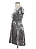 Timing Metallic Silver Cocktail Dress Size S - photo 5