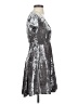 Timing Metallic Silver Cocktail Dress Size S - photo 4