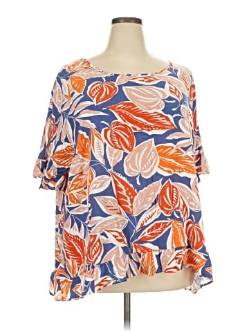 Evans 3/4 Sleeve Blouse (view 1)