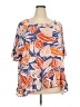 Evans 100% Viscose Orange 3/4 Sleeve Blouse Size 22 - photo 1