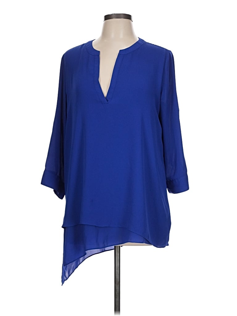 Pre-owned The Limited 3/4 Sleeve Blouse In Blue