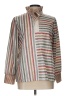 Unbranded Stripes Silver Long Sleeve Blouse Size L - photo 1