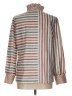 Unbranded Stripes Silver Long Sleeve Blouse Size L - photo 2