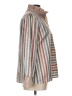 Unbranded Stripes Silver Long Sleeve Blouse Size L - photo 4