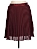 Express 100% Polyester Solid Burgundy Casual Skirt Size L - photo 2