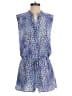 Rebecca Taylor Animal Print Blue Romper Size 4 - photo 1