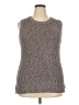 Ella Moss Tweed Brown Sweater Vest Size XXL - photo 1