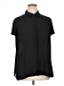 Worthington 100% Polyester Black Short Sleeve Blouse Size XL (estimated) - photo 1